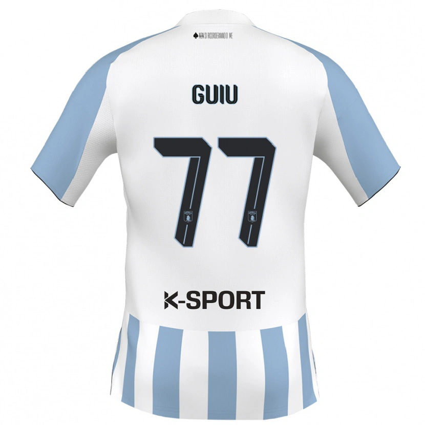 Danxen Barn Bernat Guiu #77 Hvit Himmelblå Hjemmetrøye Drakt Trøye 2025/26 Skjorter T-Skjorte