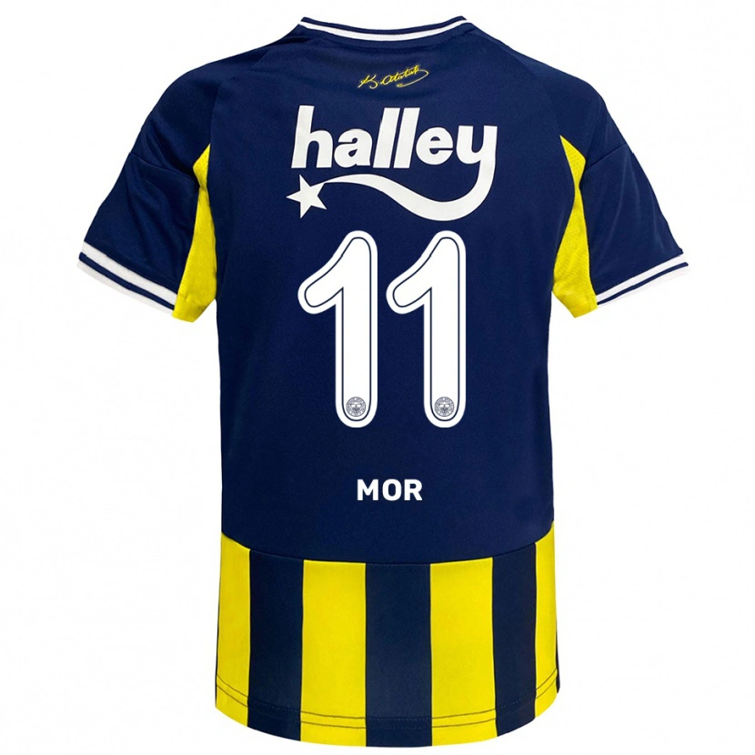 Danxen Barn Emre Mor #11 Gul Marineblå Hvit Hjemmetrøye Drakt Trøye 2025/26 Skjorter T-Skjorte