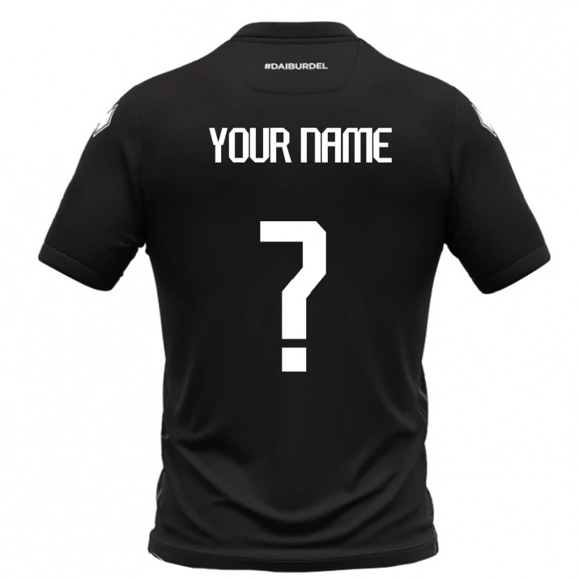 Danxen Barn Navnet Ditt #0 Svart Hvit Bortetrøye Drakt Trøye 2025/26 Skjorter T-Skjorte