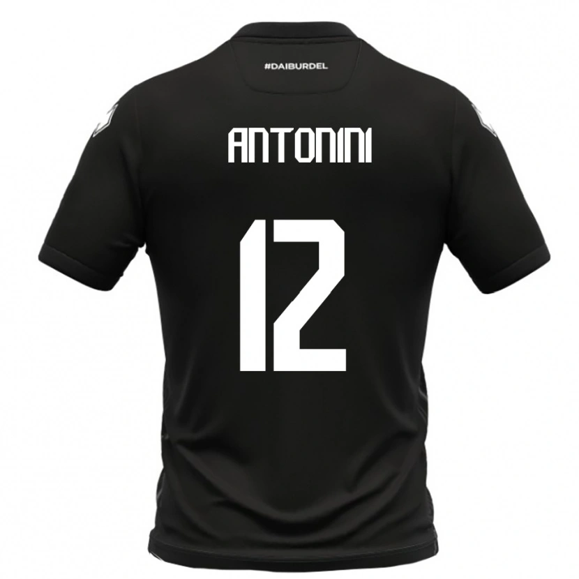 Danxen Barn Francesco Antonini #12 Svart Hvit Bortetrøye Drakt Trøye 2025/26 Skjorter T-Skjorte
