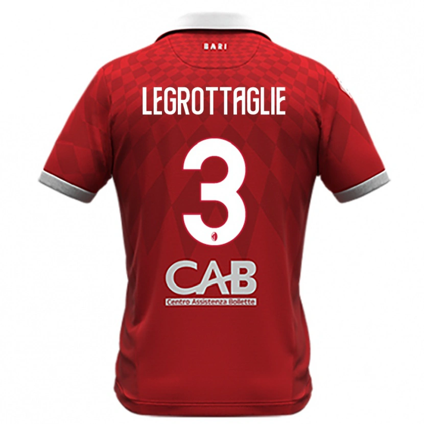 Danxen Barn Umberto Legrottaglie #3 Rød Hvit Bortetrøye Drakt Trøye 2025/26 Skjorter T-Skjorte