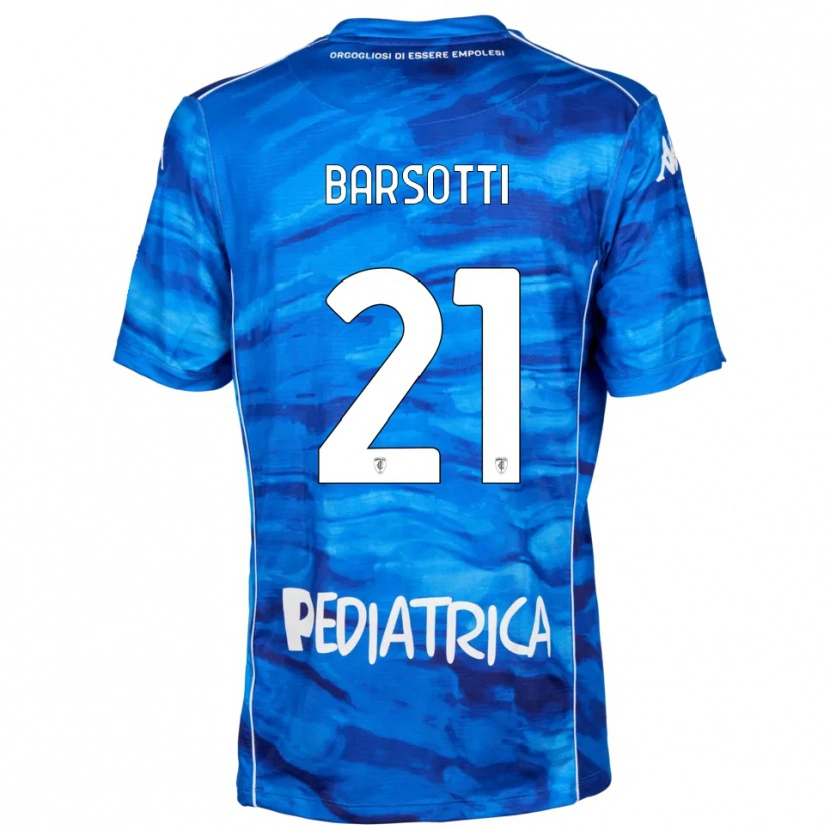 Danxen Mann Leonardo Barsotti #21 Blå Hvit Hjemmetrøye Drakt Trøye 2025/26 Skjorter T-Skjorte