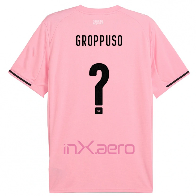 Danxen Mann Gabriele Groppuso #0 Rosa Svart Hjemmetrøye Drakt Trøye 2025/26 Skjorter T-Skjorte