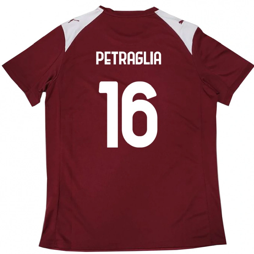 Danxen Mann Christian Petraglia #16 Burgunder Hvit Hjemmetrøye Drakt Trøye 2025/26 Skjorter T-Skjorte