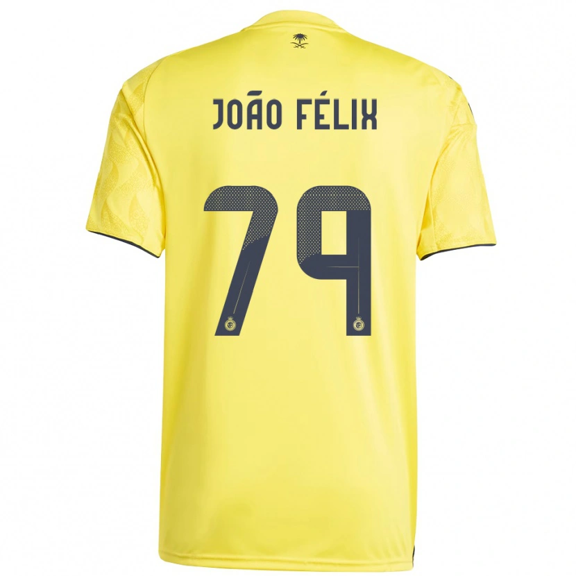 Danxen Mann João Félix #79 Gul Svart Hjemmetrøye Drakt Trøye 2025/26 Skjorter T-Skjorte