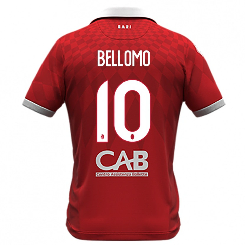 Danxen Mann Nicola Bellomo #10 Rød Hvit Bortetrøye Drakt Trøye 2025/26 Skjorter T-Skjorte