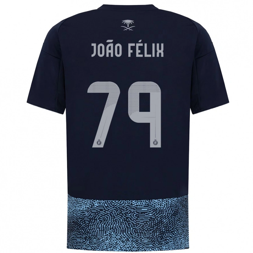 Danxen Mann João Félix #79 Marineblå Lyseblå Bortetrøye Drakt Trøye 2025/26 Skjorter T-Skjorte