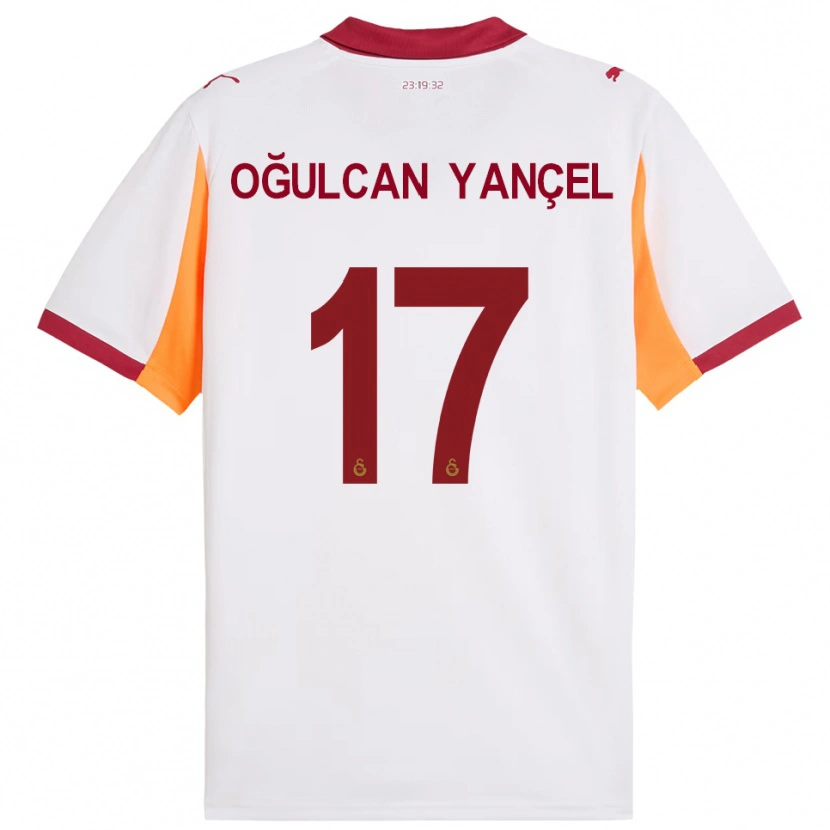 Danxen Mann Necati Oğulcan Yançel #17 Hvit Rød Bortetrøye Drakt Trøye 2025/26 Skjorter T-Skjorte