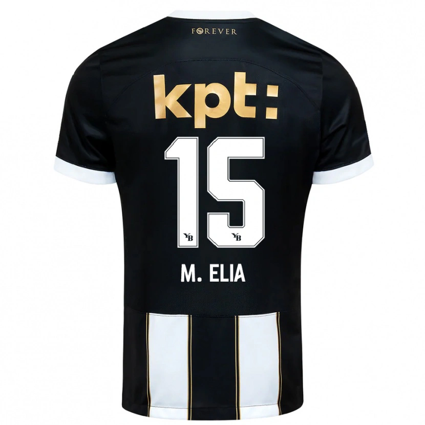 Danxen Mann Meschack Elia #15 Svart Hvit Bortetrøye Drakt Trøye 2025/26 Skjorter T-Skjorte