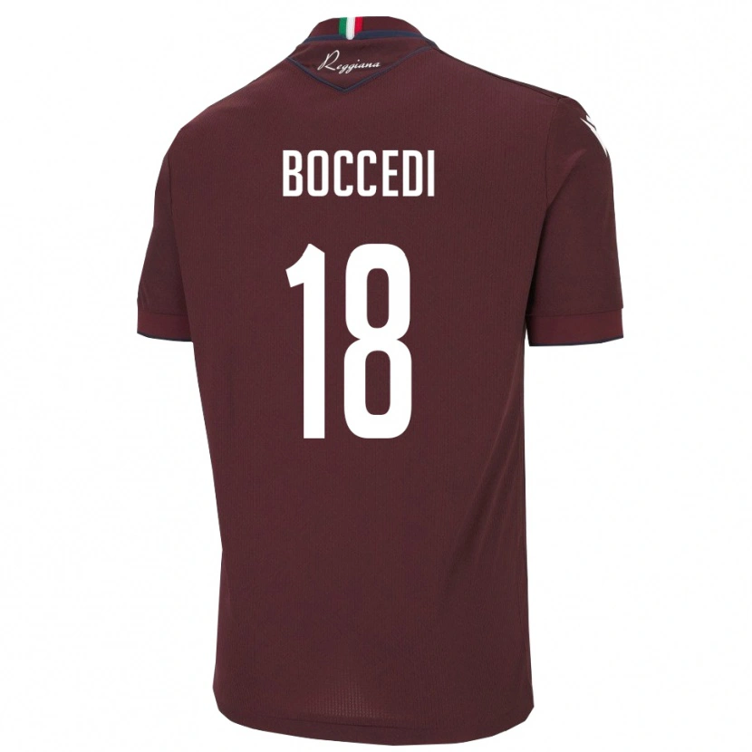 Danxen Dame Alessandro Boccedi #18 Burgund Hvit Hjemmetrøye Drakt Trøye 2025/26 Skjorter T-Skjorte