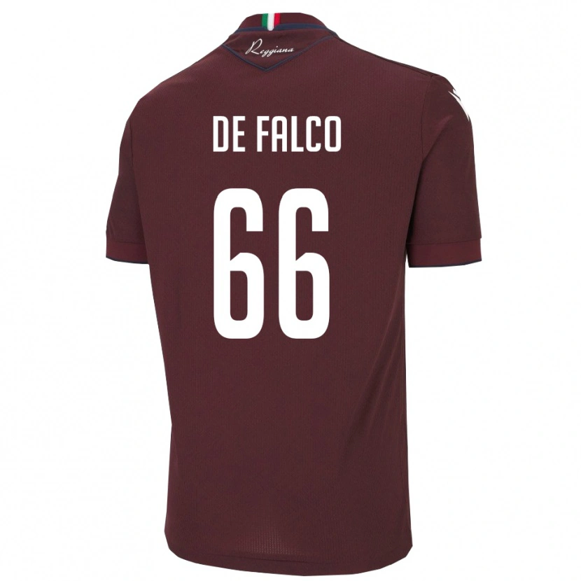 Danxen Dame Cristian De Falco #66 Burgund Hvit Hjemmetrøye Drakt Trøye 2025/26 Skjorter T-Skjorte