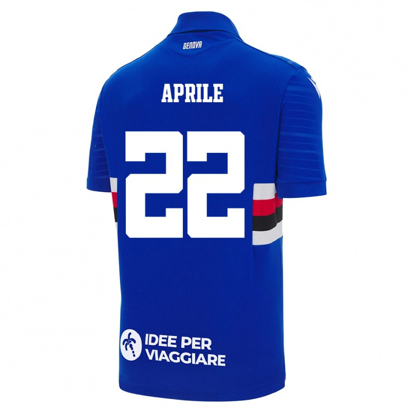 Danxen Dame Roberta Aprile #22 Blå Hvit Hjemmetrøye Drakt Trøye 2025/26 Skjorter T-Skjorte
