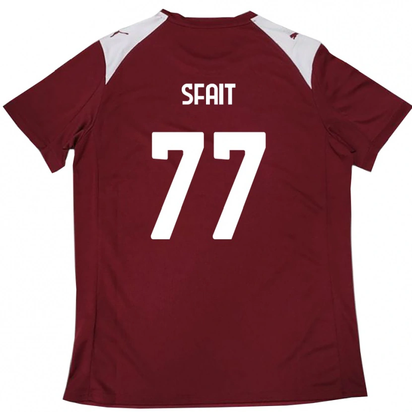 Danxen Dame Andres Sfait #77 Burgunder Hvit Hjemmetrøye Drakt Trøye 2025/26 Skjorter T-Skjorte