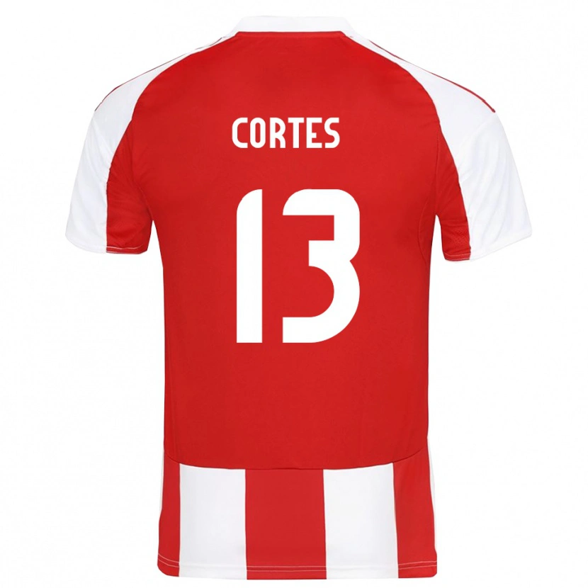 Danxen Dame Ethan Cortes #13 Rød Hvit Hjemmetrøye Drakt Trøye 2025/26 Skjorter T-Skjorte