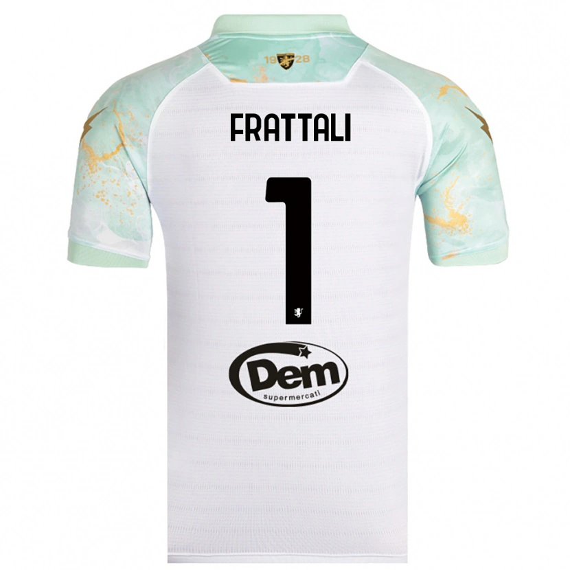 Danxen Dame Pierluigi Frattali #1 Hvit Svart Bortetrøye Drakt Trøye 2025/26 Skjorter T-Skjorte