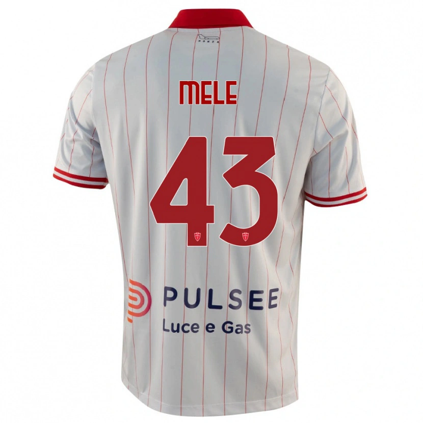 Danxen Dame Fabio Mele #43 Hvit Rød Blå Bortetrøye Drakt Trøye 2025/26 Skjorter T-Skjorte