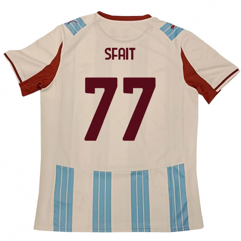 Danxen Dame Andres Sfait #77 Lyseblå Hvit Bortetrøye Drakt Trøye 2025/26 Skjorter T-Skjorte