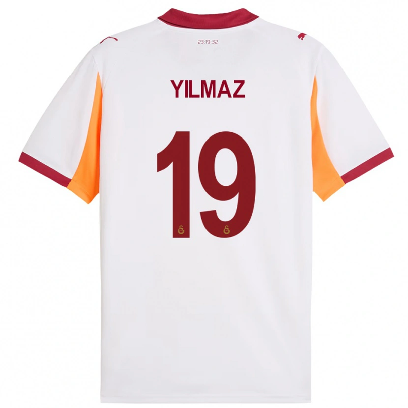 Danxen Dame Zehra Yılmaz #19 Hvit Rød Bortetrøye Drakt Trøye 2025/26 Skjorter T-Skjorte