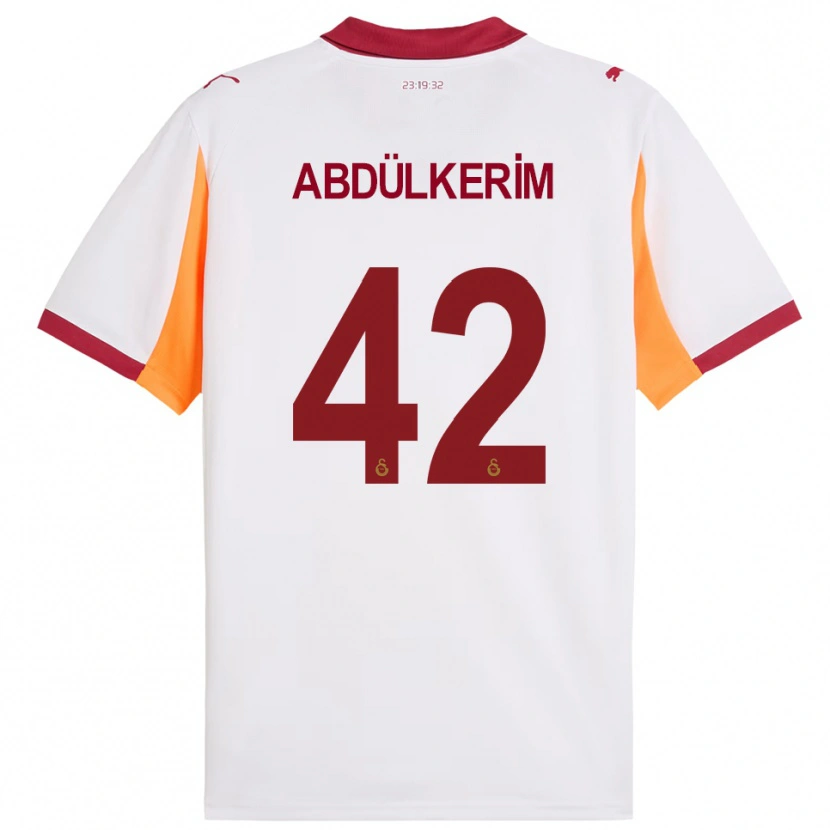 Danxen Dame Abdülkerim Bardakcı #42 Hvit Rød Bortetrøye Drakt Trøye 2025/26 Skjorter T-Skjorte