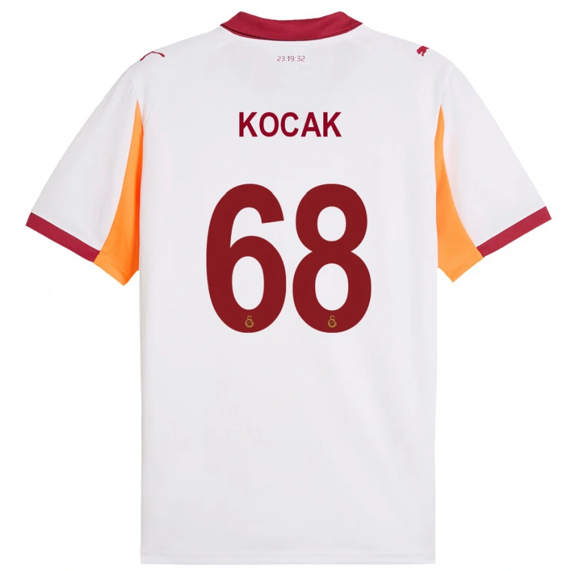Danxen Dame Furkan Koçak #68 Hvit Rød Bortetrøye Drakt Trøye 2025/26 Skjorter T-Skjorte