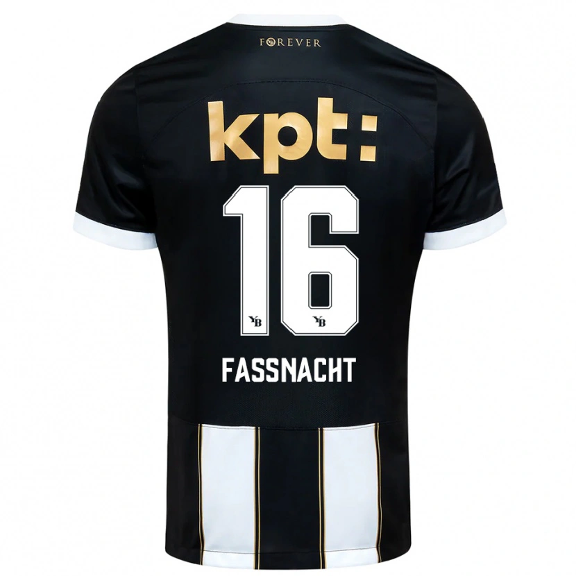 Danxen Dame Christian Fassnacht #16 Svart Hvit Bortetrøye Drakt Trøye 2025/26 Skjorter T-Skjorte