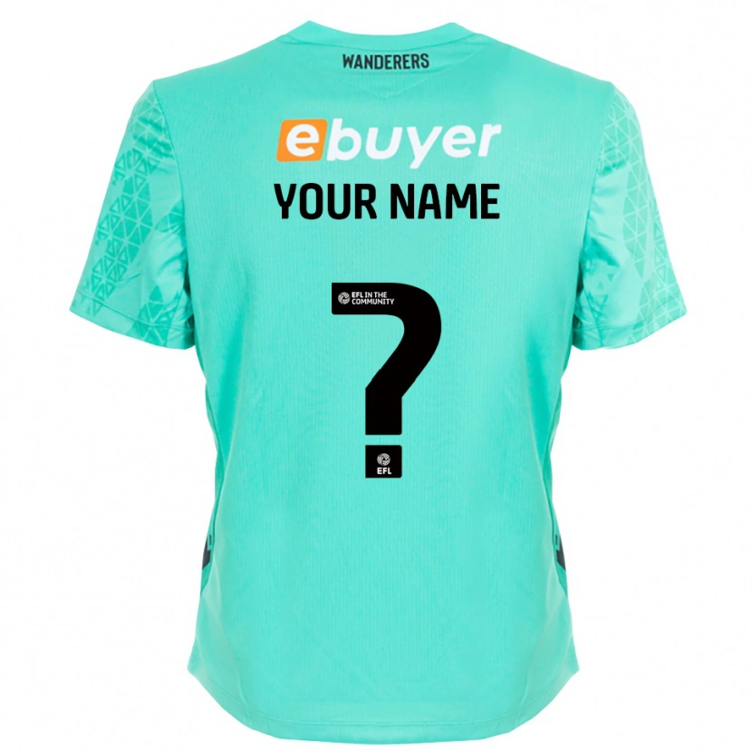 Danxen Barn Bolton Wanderers Aqua Svart Keeperdrakt 2025/26 Skjorter T-skjorte
