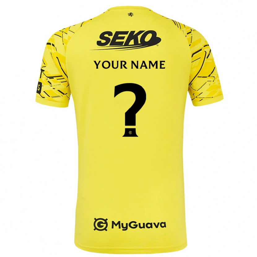 Danxen Barn Rangers FC Gul Svart Keeperdrakt 2025/26 Skjorter T-skjorte