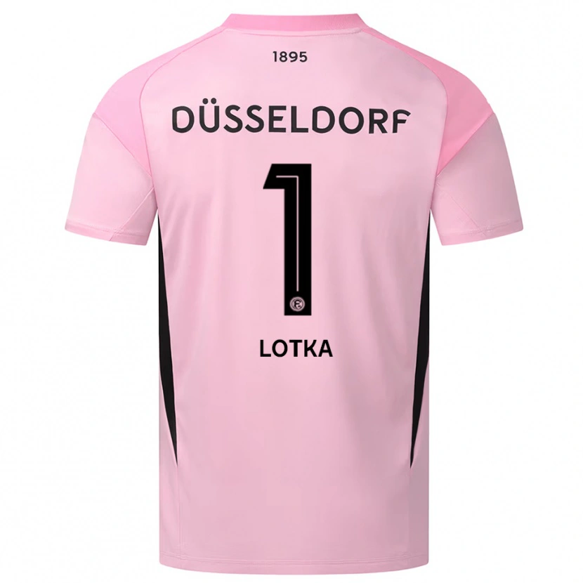 Danxen Barn Marcel Lotka #1 Rosa Svart Keeperdrakt 2025/26 Skjorter T-skjorte