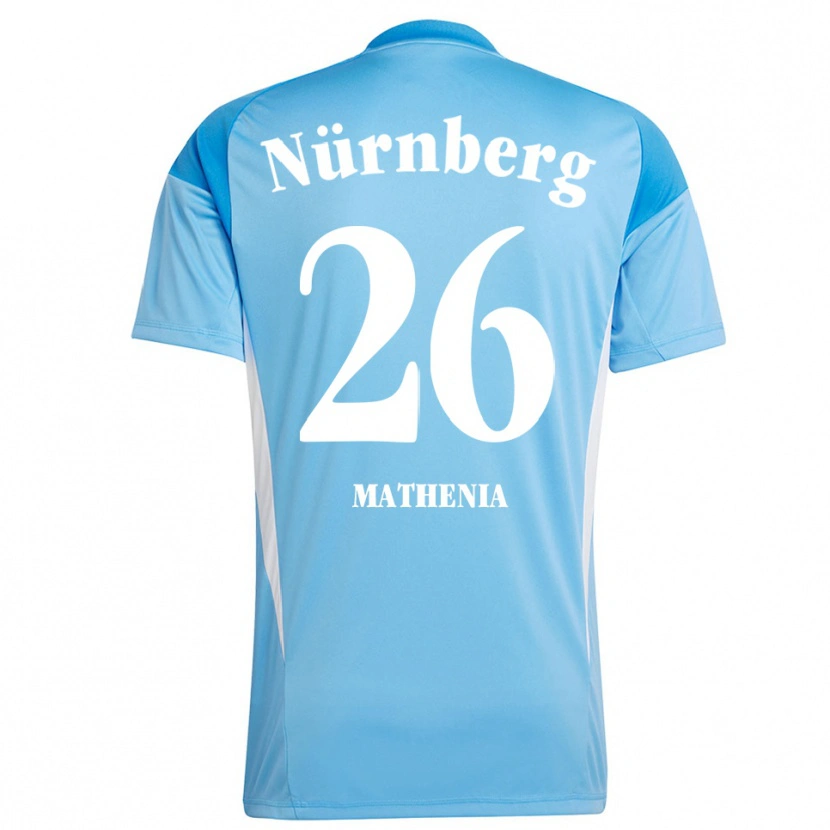 Danxen Barn Christian Mathenia #26 Himmelblå Hvit Keeperdrakt 2025/26 Skjorter T-skjorte