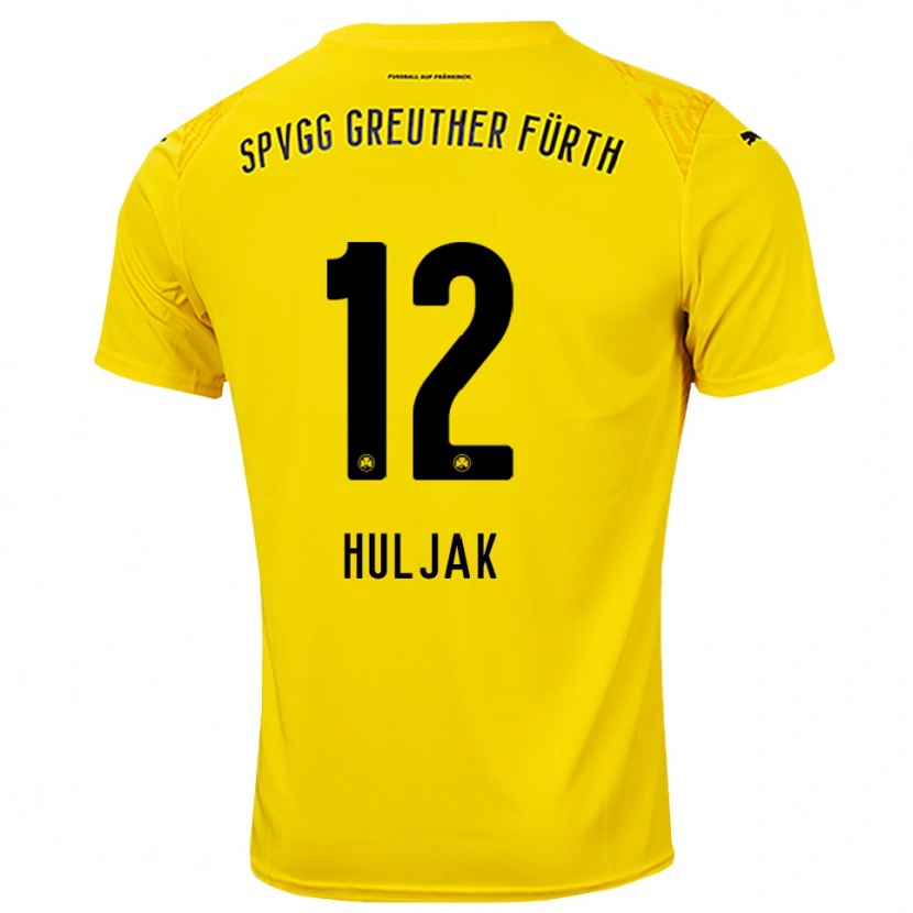 Danxen Barn Dominik Huljak #12 Gul Svart Keeperdrakt 2025/26 Skjorter T-skjorte