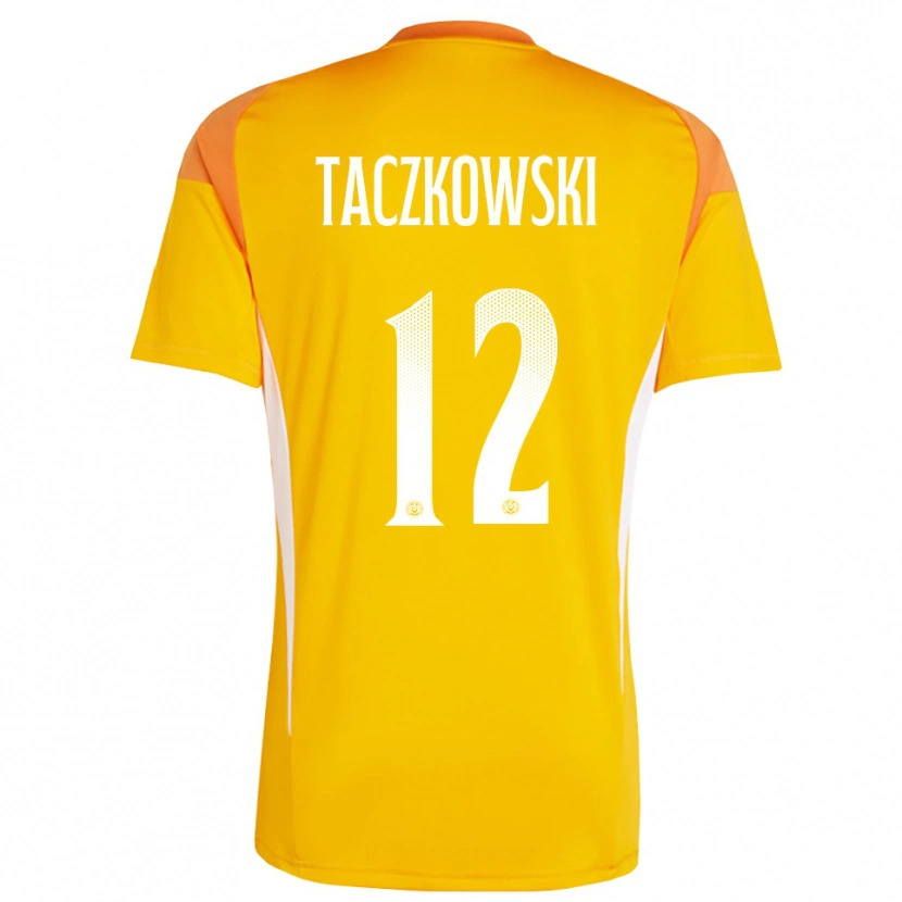 Danxen Barn Simon Taczkowski #12 Oransje Hvit Keeperdrakt 2025/26 Skjorter T-skjorte