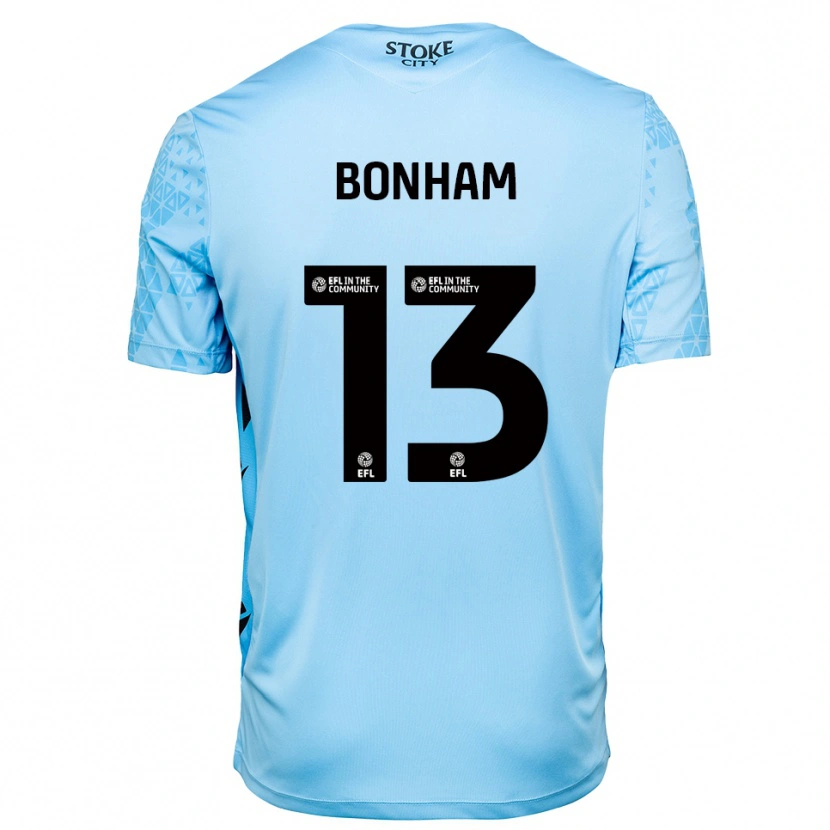 Danxen Barn Jack Bonham #13 Himmelblå Svart Keeperdrakt 2025/26 Skjorter T-skjorte