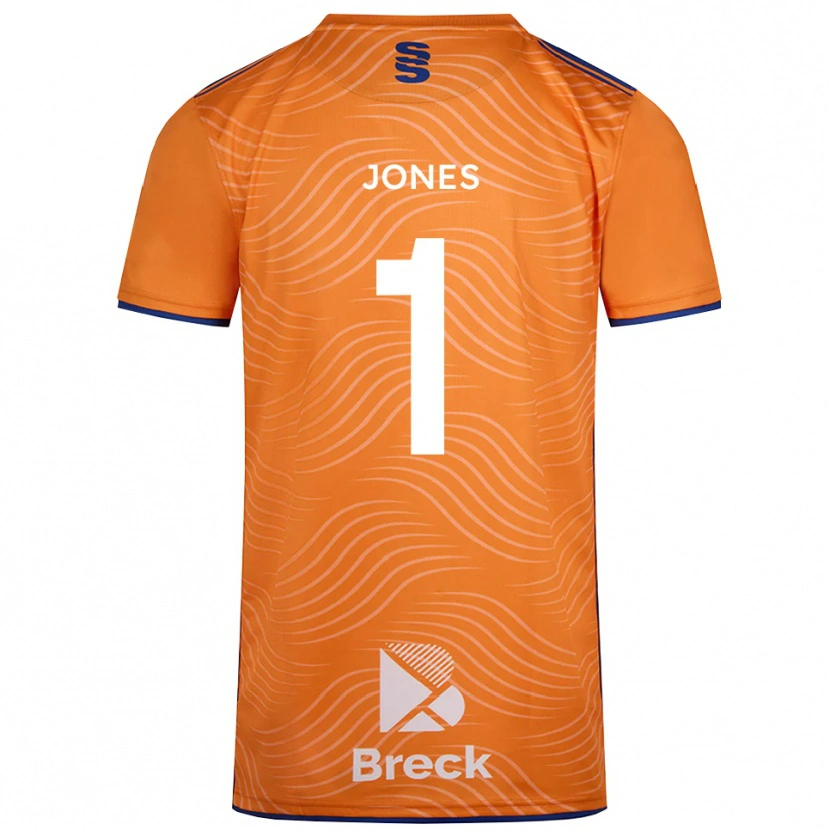 Danxen Barn Zac Jones #1 Oransje Sort Keeperdrakt 2025/26 Skjorter T-skjorte