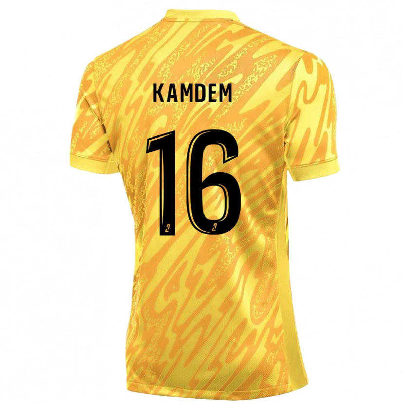 Danxen Barn Kevin Kamdem #16 Oransje Gul Keeperdrakt 2025/26 Skjorter T-skjorte