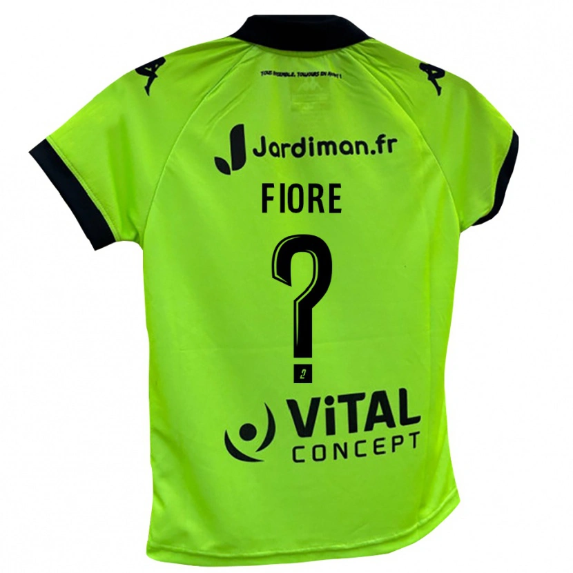 Danxen Barn Kévin Fiore #0 Neon Grønn Keeperdrakt 2025/26 Skjorter T-skjorte