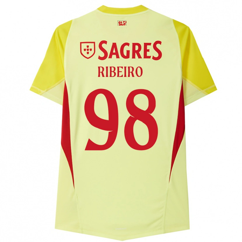Danxen Barn Ricardo Ribeiro #98 Gul Rød Keeperdrakt 2025/26 Skjorter T-skjorte