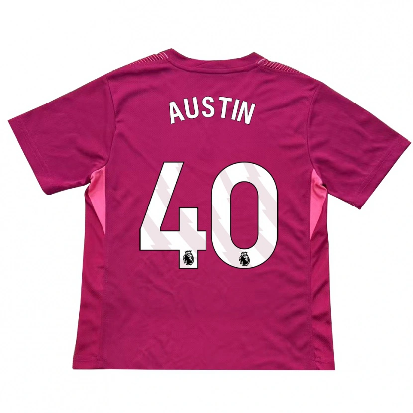 Danxen Barn Brandon Austin #40 Rose Hvit Keeperdrakt 2025/26 Skjorter T-skjorte