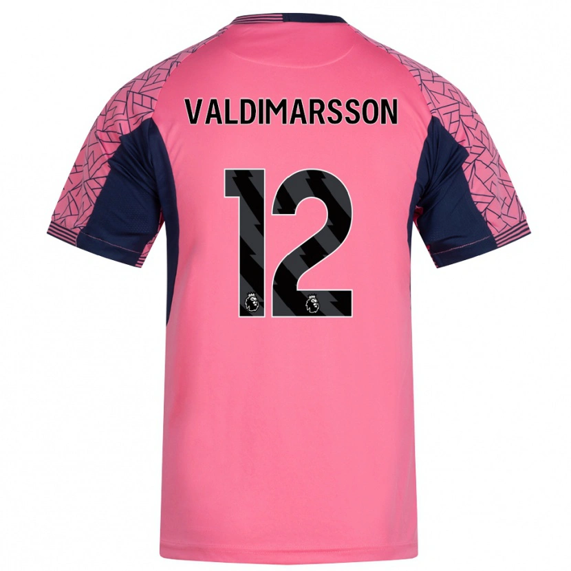 Danxen Barn Hákon Rafn Valdimarsson #12 Rosa Svart Keeperdrakt 2025/26 Skjorter T-skjorte