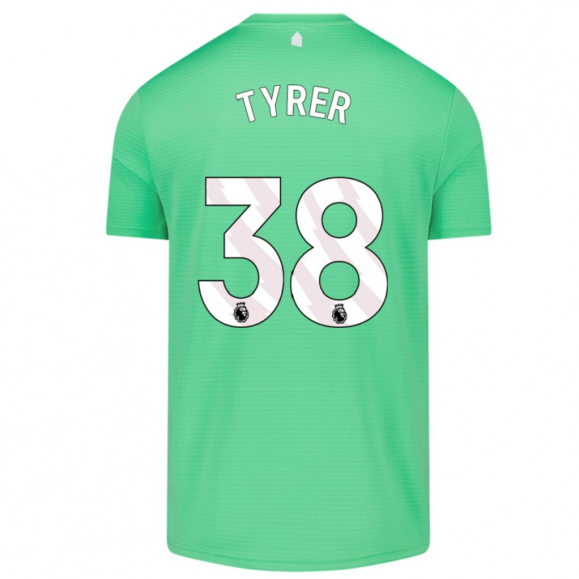 Danxen Barn Harry Tyrer #38 Middels Grønn Keeperdrakt 2025/26 Skjorter T-skjorte