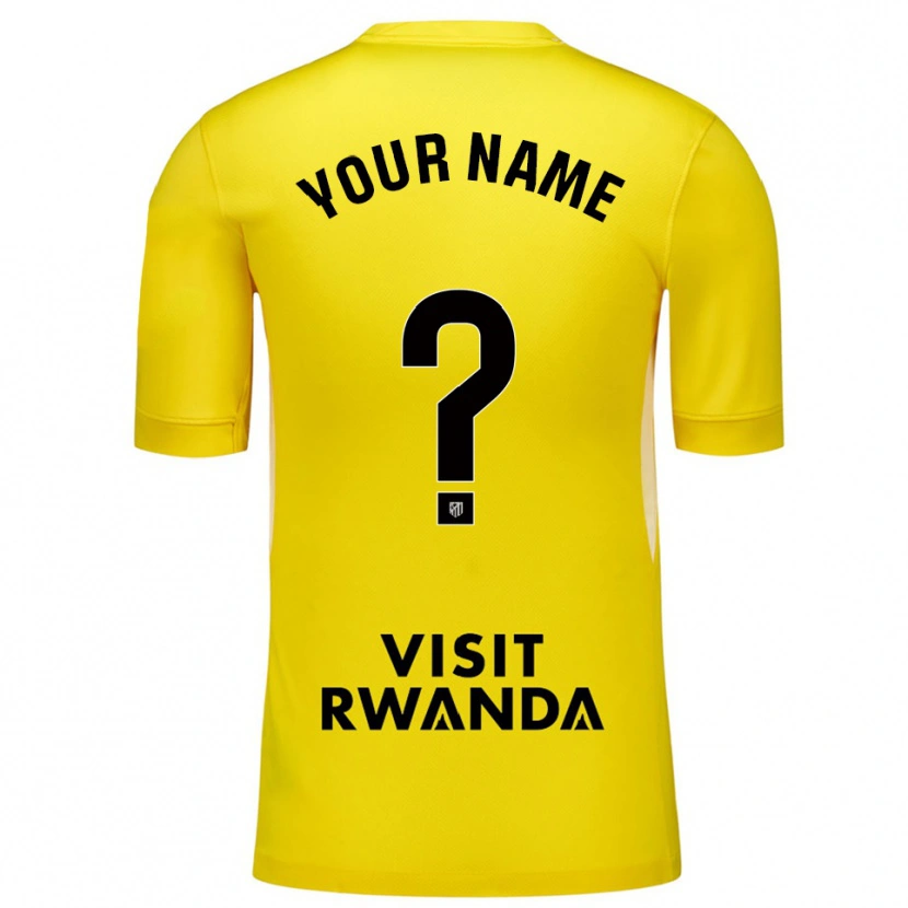 Danxen Barn Atletico Madrid Gul Svart Keeperdrakt 2025/26 Skjorter T-skjorte