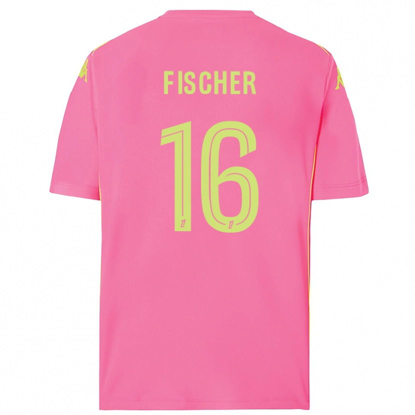 Danxen Barn Jonathan Fischer #16 Hot Pink Keeperdrakt 2025/26 Skjorter T-skjorte
