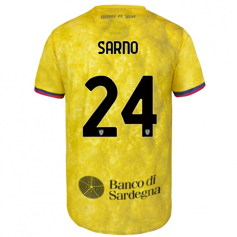 Danxen Barn Vincenzo Sarno #24 Gul Svart Keeperdrakt 2025/26 Skjorter T-skjorte