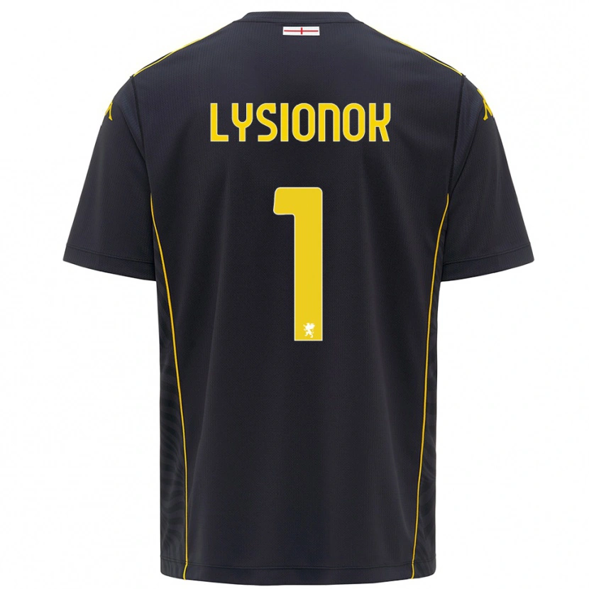 Danxen Barn Ernestas Lysionok #1 Svart Gul Keeperdrakt 2025/26 Skjorter T-skjorte