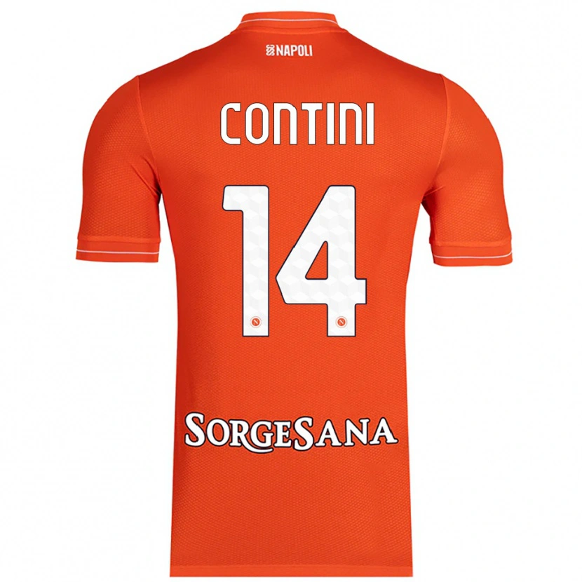 Danxen Barn Nikita Contini #14 Oransje Rød Hvit Keeperdrakt 2025/26 Skjorter T-skjorte