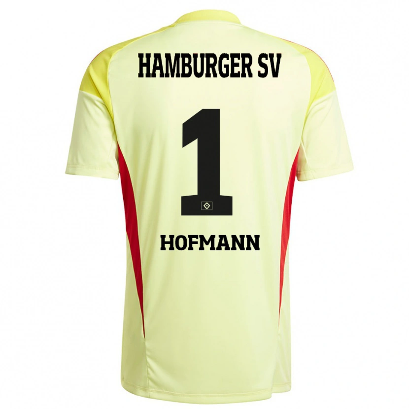 Danxen Barn Tobias Hofmann #1 Gul Svart Rød Keeperdrakt 2025/26 Skjorter T-skjorte