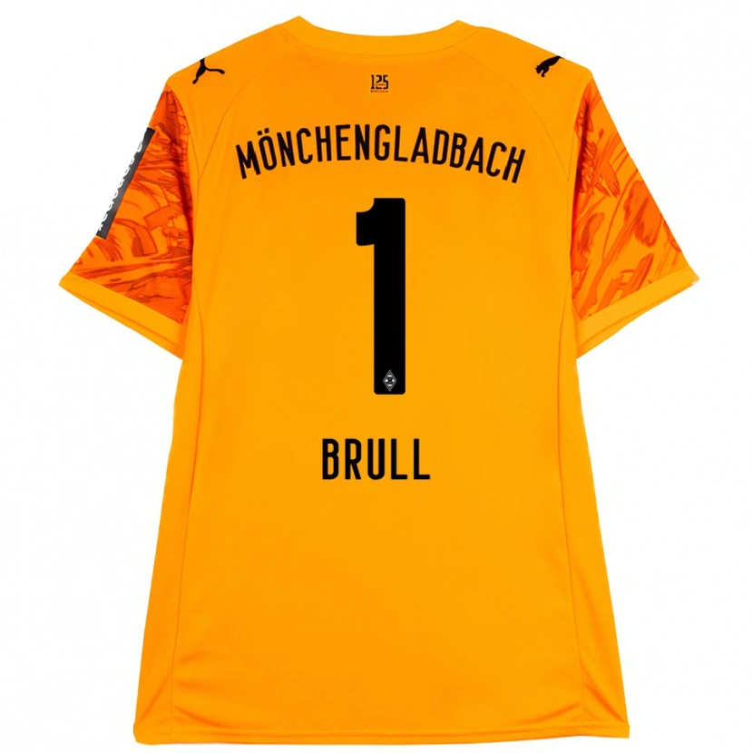 Danxen Barn Maximilian Brüll #1 Oransje Gul Svart Keeperdrakt 2025/26 Skjorter T-skjorte