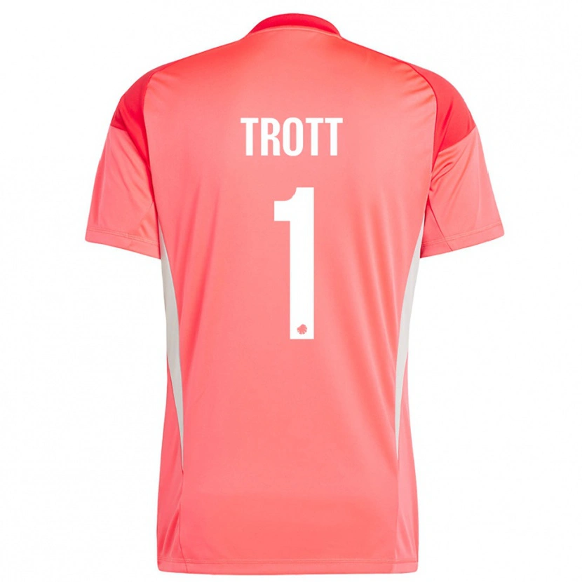 Danxen Barn Nathan Trott #1 Rød Hvit Keeperdrakt 2025/26 Skjorter T-skjorte