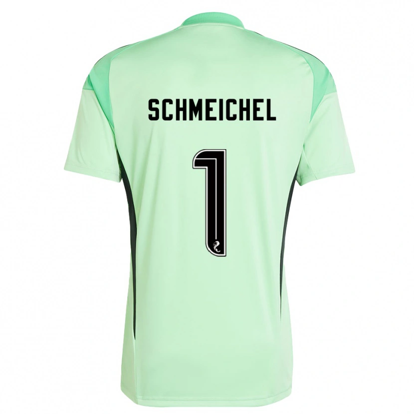 Danxen Barn Kasper Schmeichel #1 Lys Grønn Svart Keeperdrakt 2025/26 Skjorter T-skjorte