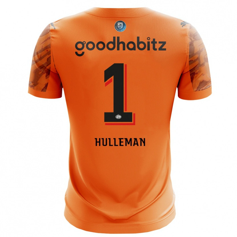 Danxen Barn Daan Hulleman #1 Oransje Svart Keeperdrakt 2025/26 Skjorter T-skjorte