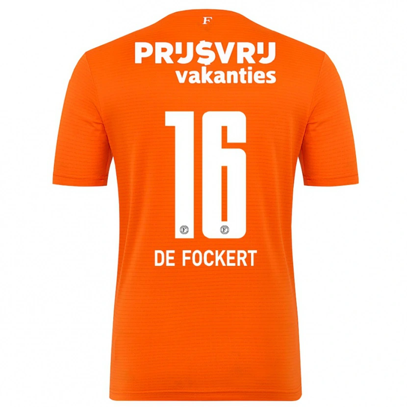 Danxen Barn Maarten de Fockert #16 Oransje Svart Keeperdrakt 2025/26 Skjorter T-skjorte